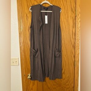 Yana K Sleeveless Cardigan Duster Length - NWT - Size OS